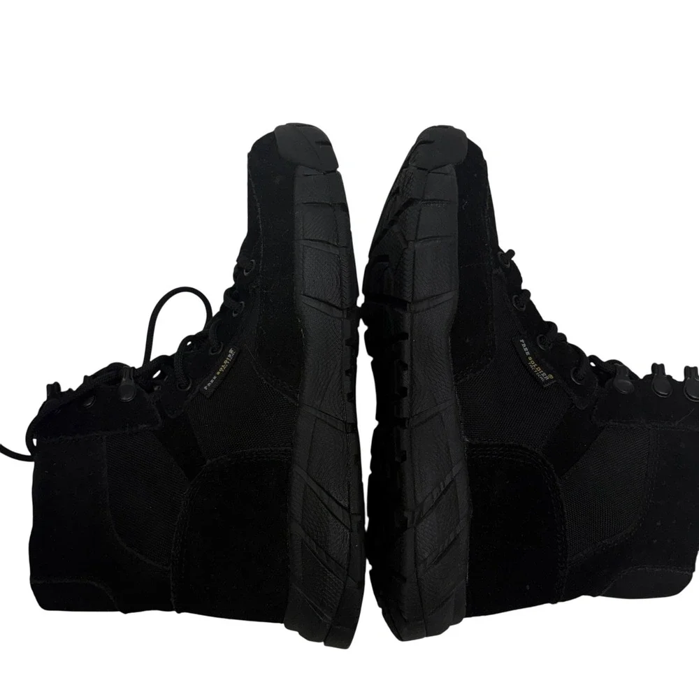 Free Soldier Tactical Black Suede Nylon Combat Boots ACC0006 Mens 7 / Womens 8.5